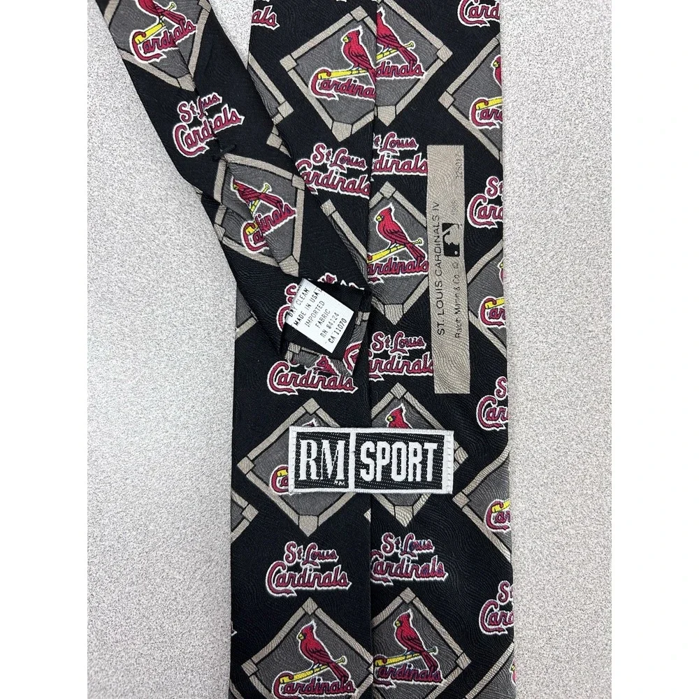 RM Sport 1998 St. Louis Cardinals‎ 100% Silk Necktie Made In USA Vintage MLB